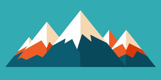 Vector mountains 2d vector illustration