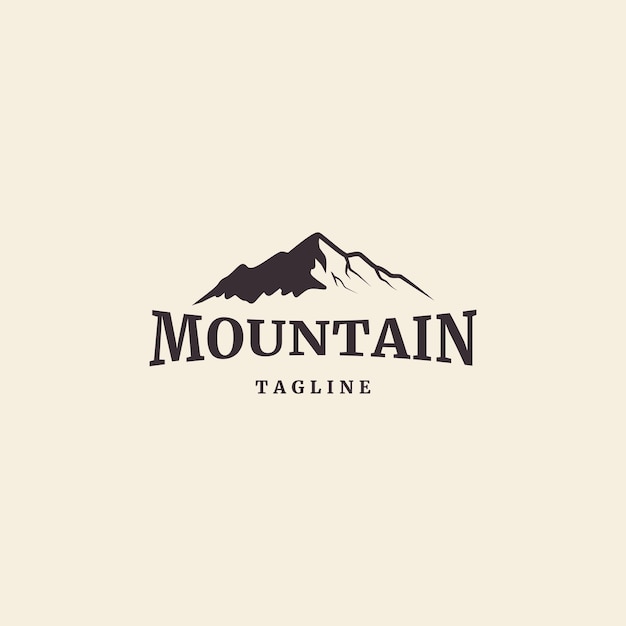 山の冒険風景ロゴデザインベクトルアイコンイラストグラフィック創造的なアイデア