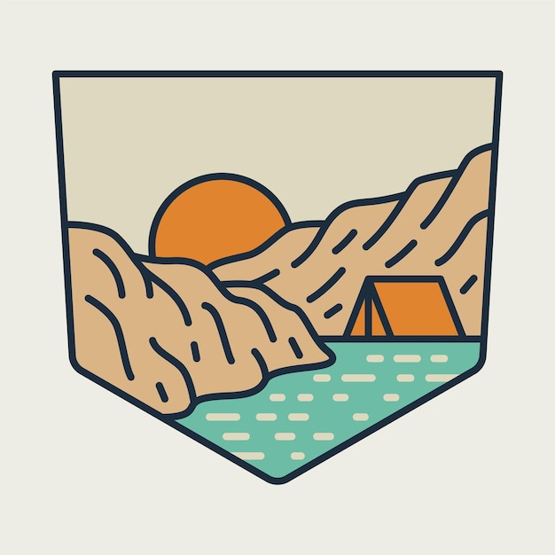 Mountains and camping graphic illustration vector art tshirt design