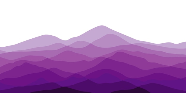 mountains color translucent waves abstract glass shape modern background design vector illustration