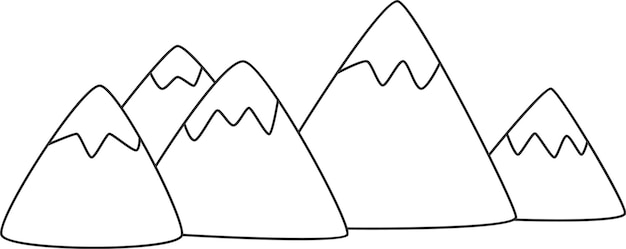 Mountains Doodle Landscape