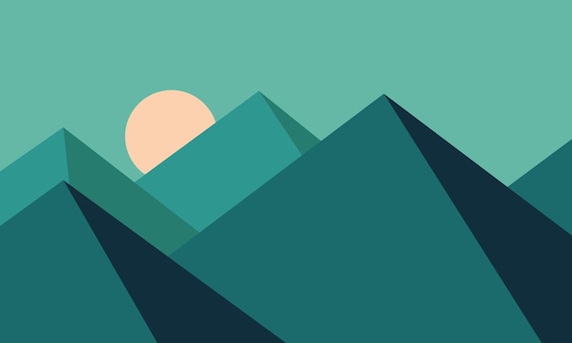 mountains geometric abstract background design vector