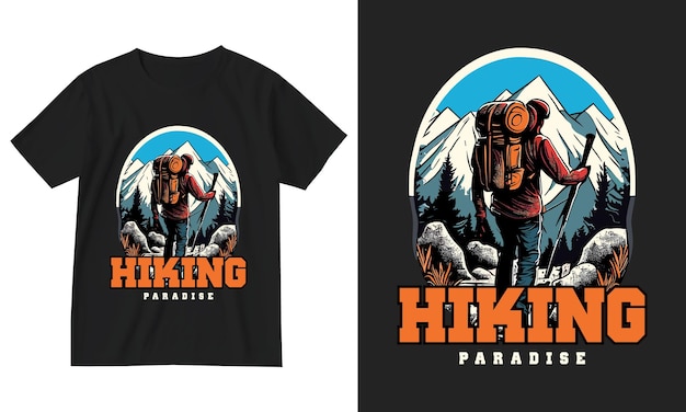 mountains hiking outdoors adventure travel vintage typography tshirt designwilderness landscape