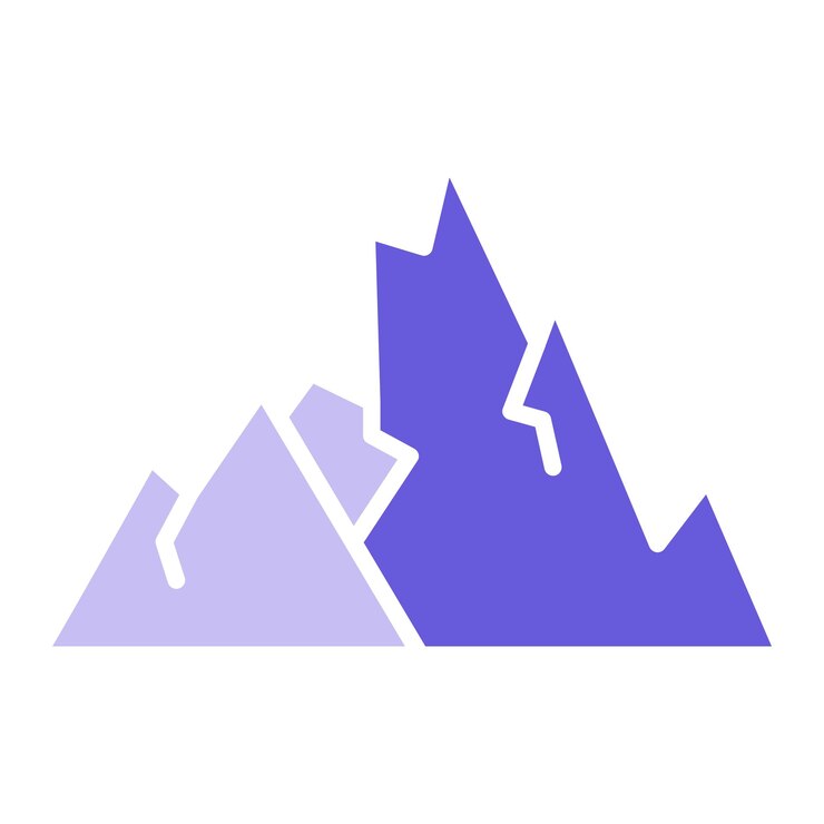 Vector mountains icon