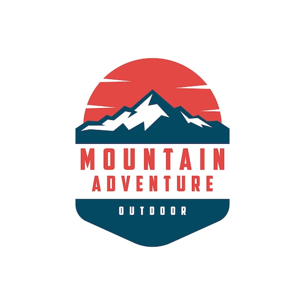 Mountains logo design vector template Vector