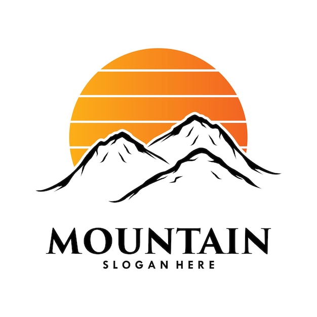 Mountains logo design vector template