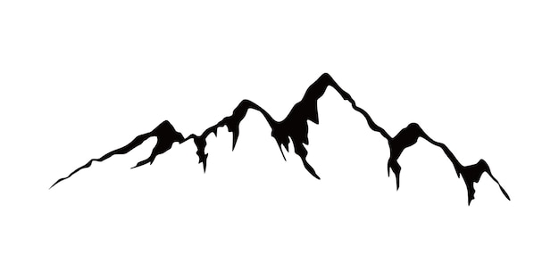 mountains silhouette design adventure logo sign and symbol