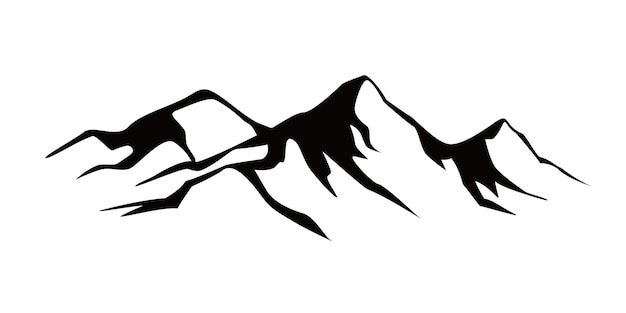Mountains silhouette design adventure logo sign and symbol