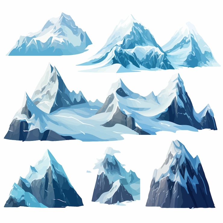 Vector 산의 실루 ⁇ 
