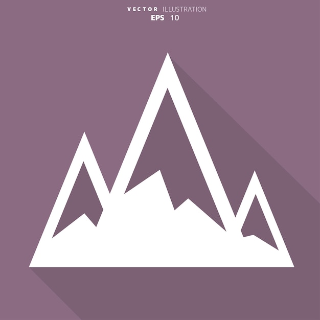 Vector mountains web icon