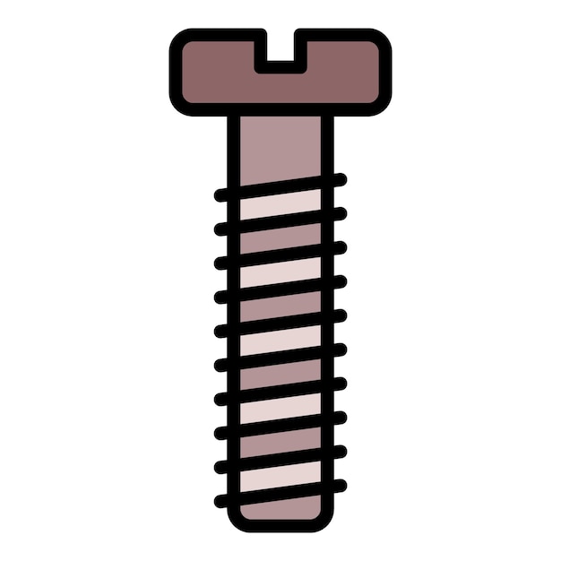 mounting bolt icon outline mounting bolt vector icon color flat isolated