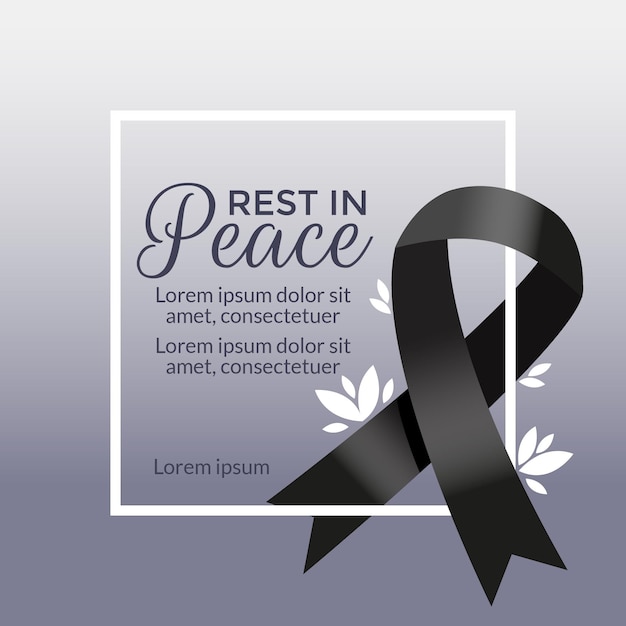 Vector mourning for victims concept