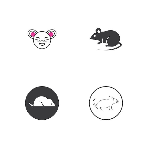 Vector mouse animal logo icon vector