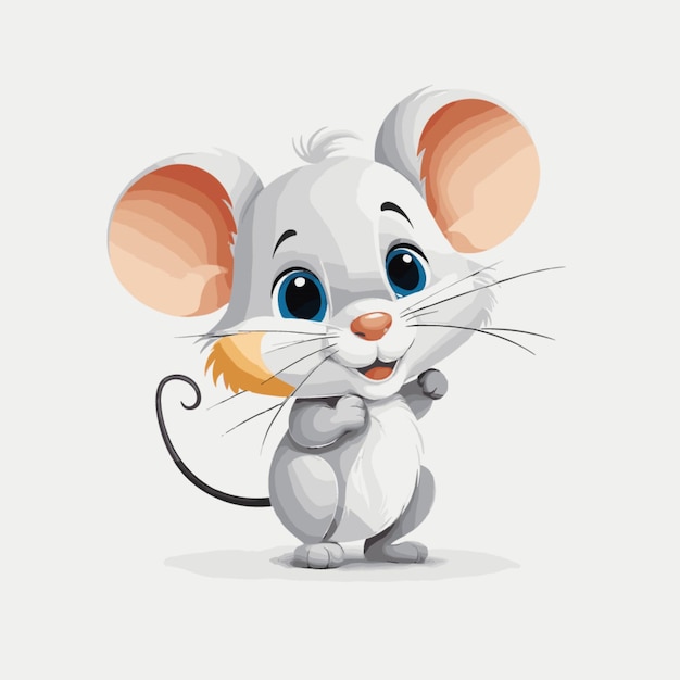 Vector mouse cartoon vector on white background