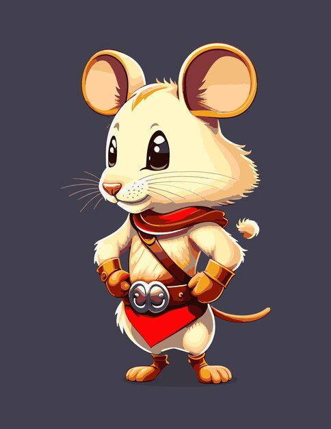 Vector mouse character illustration