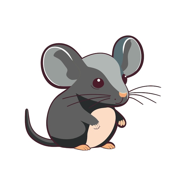 Vector mouse and cheese