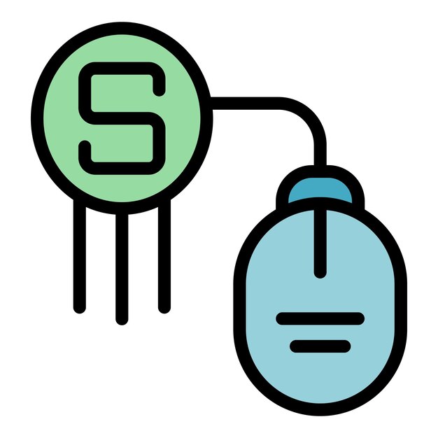 마우스 버튼 아이콘 클릭 토리 터 데이터 블로그 데이터베이스 앱 색상 평평