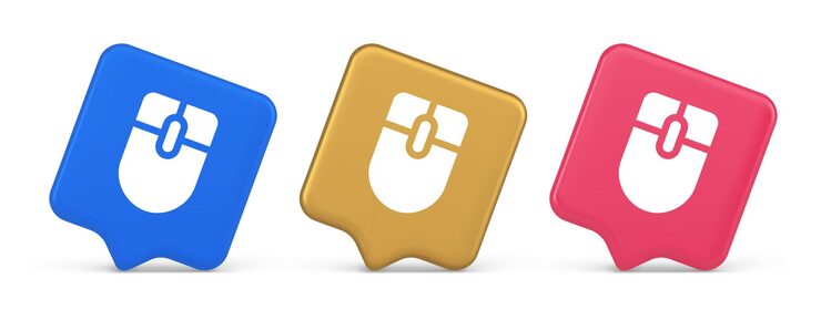 Vector 마우스 컴퓨터 스크롤 장치 커서 버튼 클릭 제어 사이버 공간 인터페이스 3d 아이콘