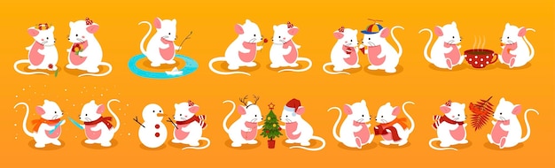 Mouse couple set