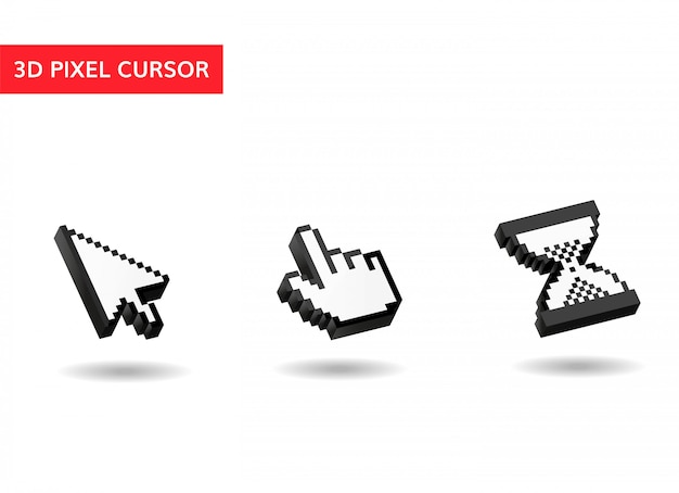 Mouse cursors  . Pixel , 3d , simple cursors 