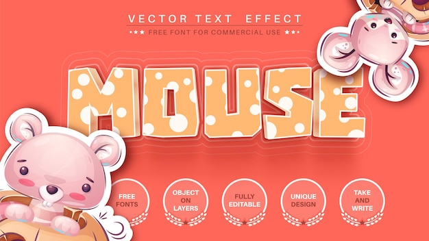 Mouse friday editable text effect  