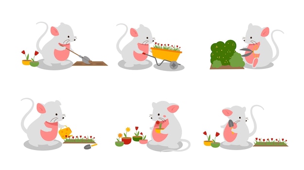 Mouse gardening set