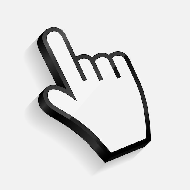 Vector mouse hand cursor illustration