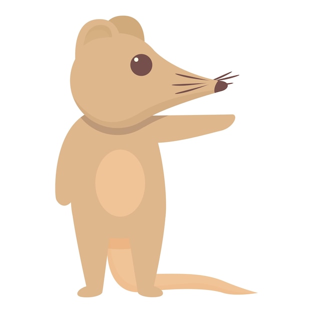 Vector mouse icon cartoon vector domestic animal shrew farm