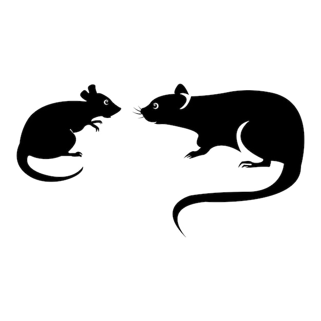 Vettore modello di disegno vettoriale del logo dell'icona del mouse