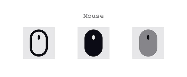 Vector mouse icons set