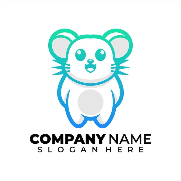 Mouse lineart logo design