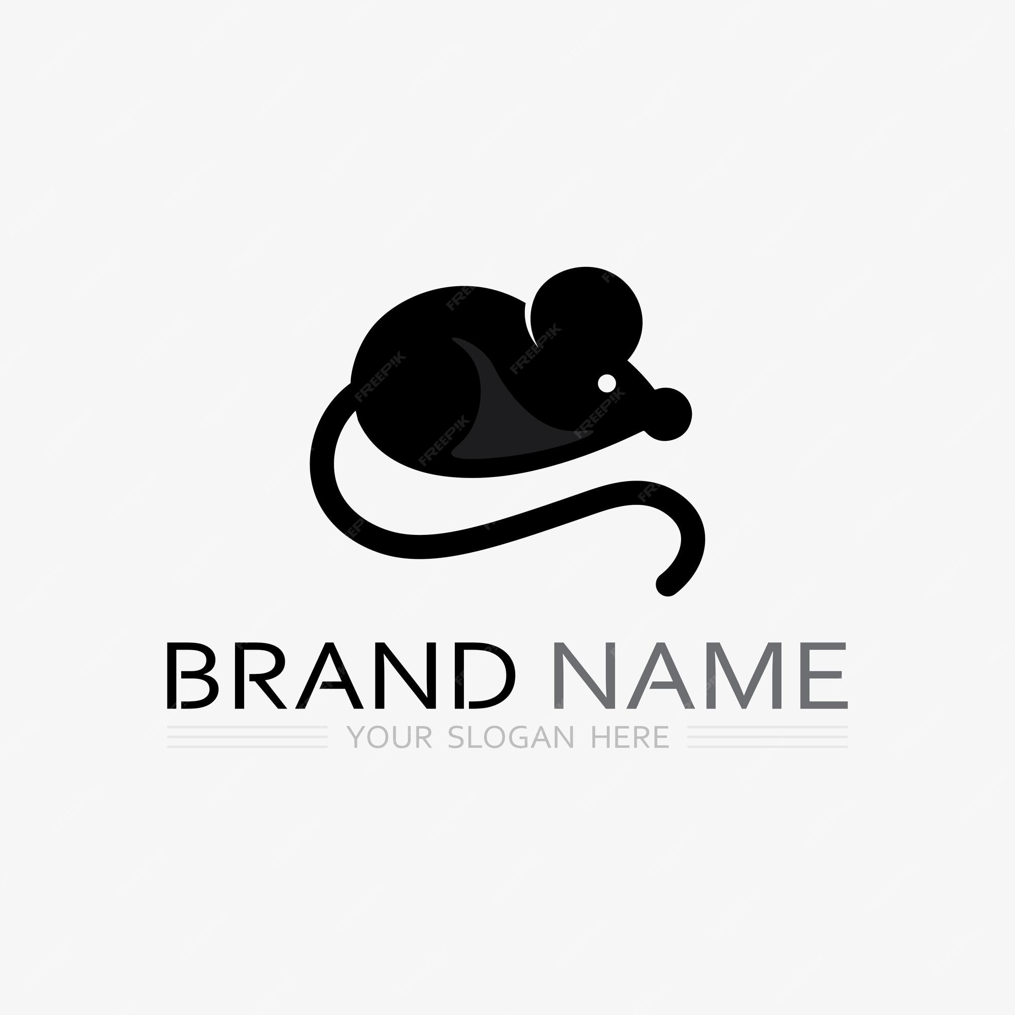Premium Vector | Mouse logo and animal vector design illustration