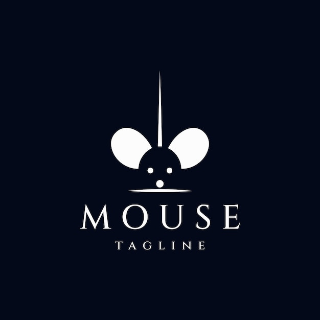 Mouse logo design icon vector