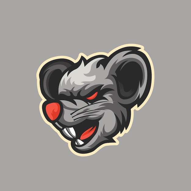 mouse mascot logo design