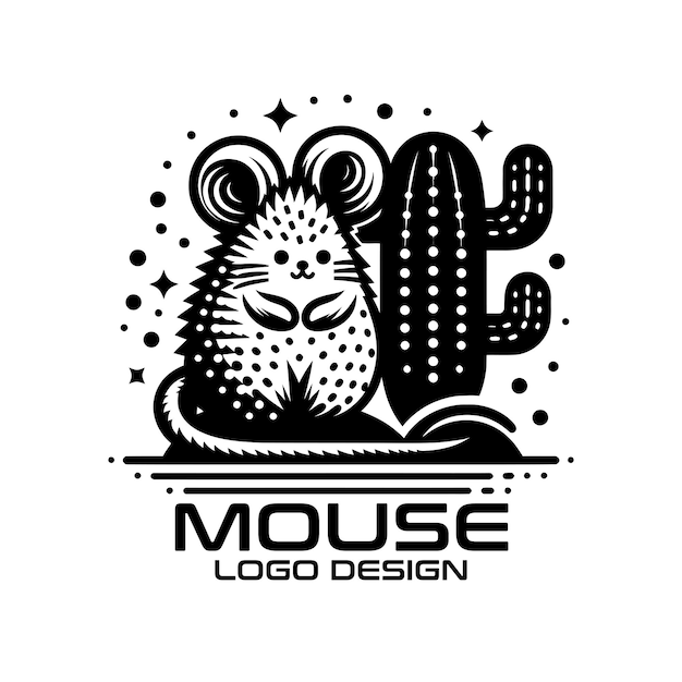 Vettore progettazione del logo vettoriale del mouse