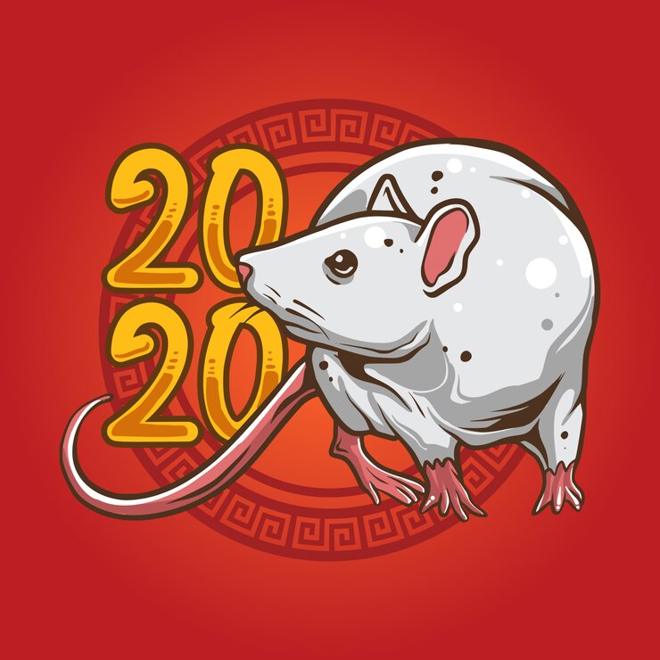 Vector mouse walking illustration