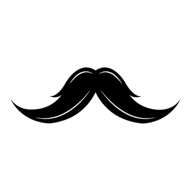 Moustache icon logo vector design template