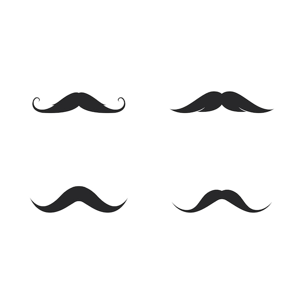 Moustache logo template vector