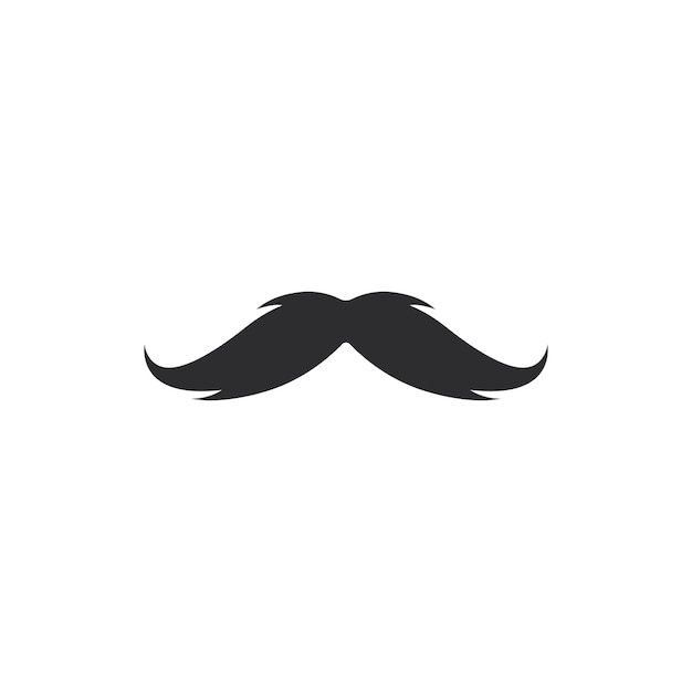 Moustache logo template vector