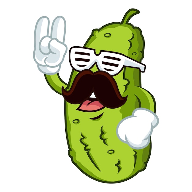 Vector moustache pickle rock