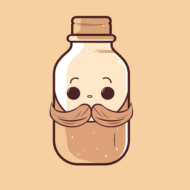 Moustache waterfles