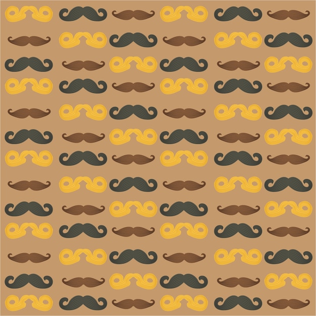 Vector moustaches pattern