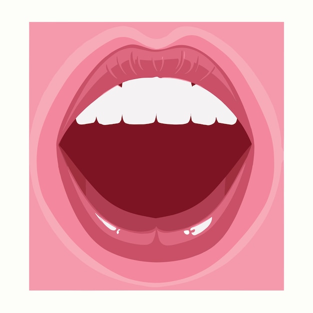 Mouth expression vector art