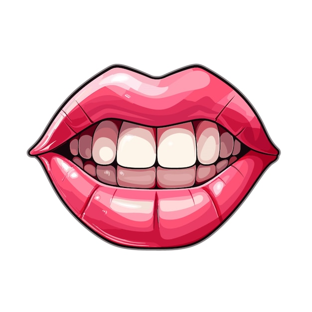 Mouth vector on white background