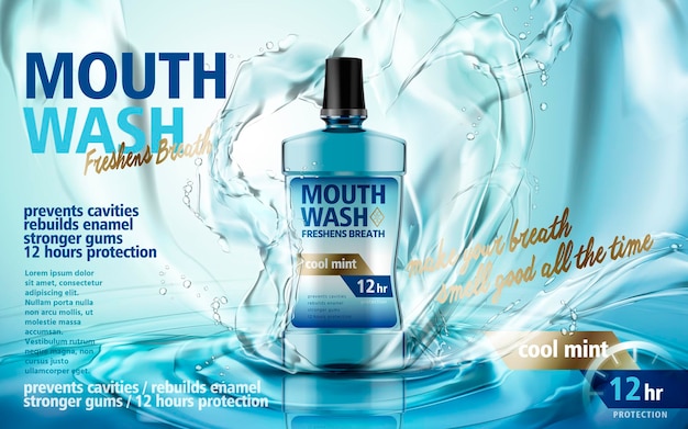 Mouthwash product ad