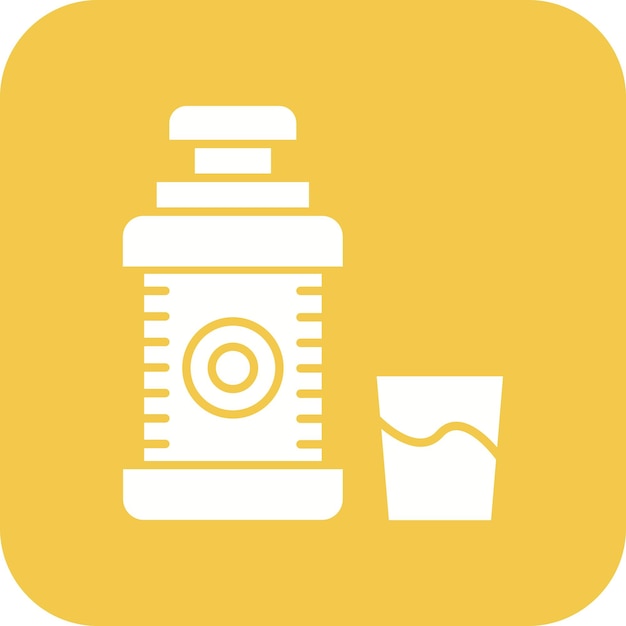 Icona del vettore per il lavaggio della bocca può essere utilizzata per l'icona di routine di igiene