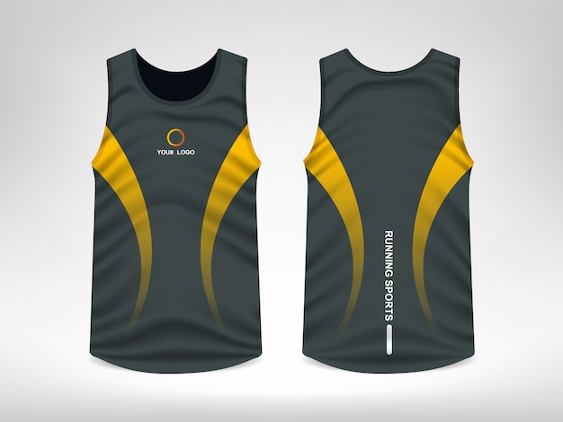 Vector mouwloos sport-t-shirt ontwerp