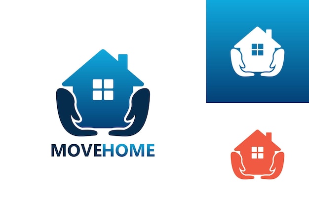 Move Home Logo Template Design Vector, Emblem, Design Concept, Creative Symbol, Icon