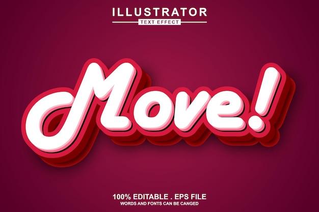 move text effect editable