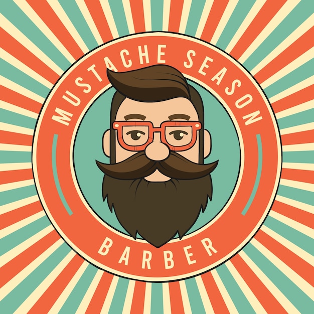 Movember background in vintage style